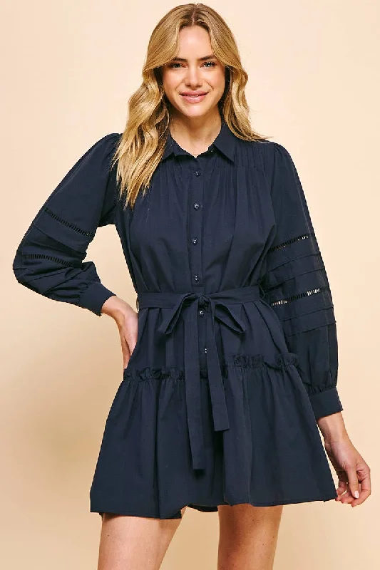 Midnight Mini Dress Comfortable Boho Mini Dress