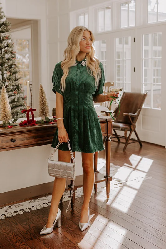Cue The Cocktails Corduroy Mini Dress in Hunter Green Stylish Sweetheart Neck Mini Dress Cue The Cocktails Corduroy Mini Dress in Hunter Green Stylish Sweetheart Neck Mini Dress