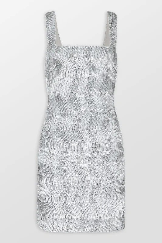Noor Sleeveless Mini Dress Stylish Button-Down Mini Dress