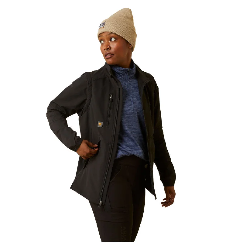 10046034 Ariat Women's Rebar Weatherproof Convertible Jacket - Black Small Denim Jacket Leather Jacket Suede Jacket 10046034 Ariat Women's Rebar Weatherproof Convertible Jacket - Black Small Denim Jacket Leather Jacket Suede Jacket