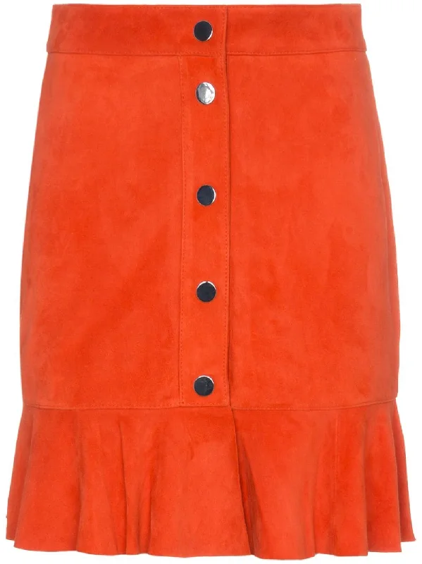 salvia suede leather mini skirt boho skirt vibe