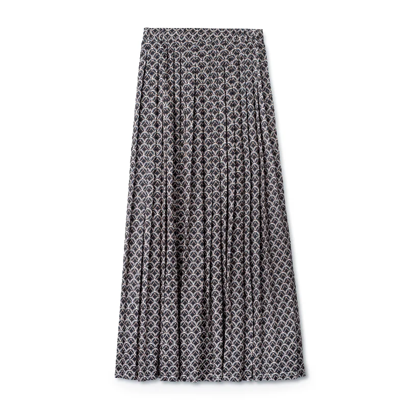 Elastic Waist Skirt IN: Geo Grey cashmere skirt soft