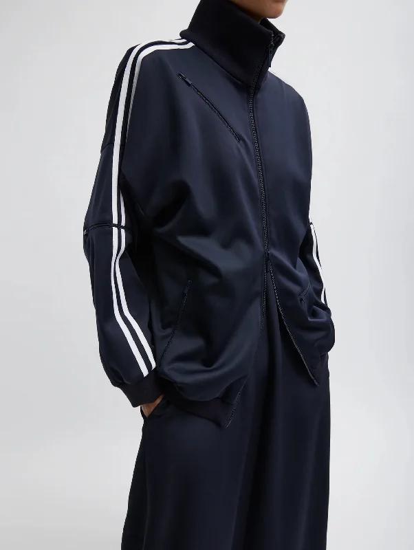 Active Knit Zipper Track Jacket in Navy Striped Jacket Polka Dot Jacket Floral Jacket Active Knit Zipper Track Jacket in Navy Striped Jacket Polka Dot Jacket Floral Jacket