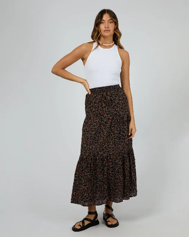 All About Eve Pip Maxi Skirt Print relaxed fit skirt