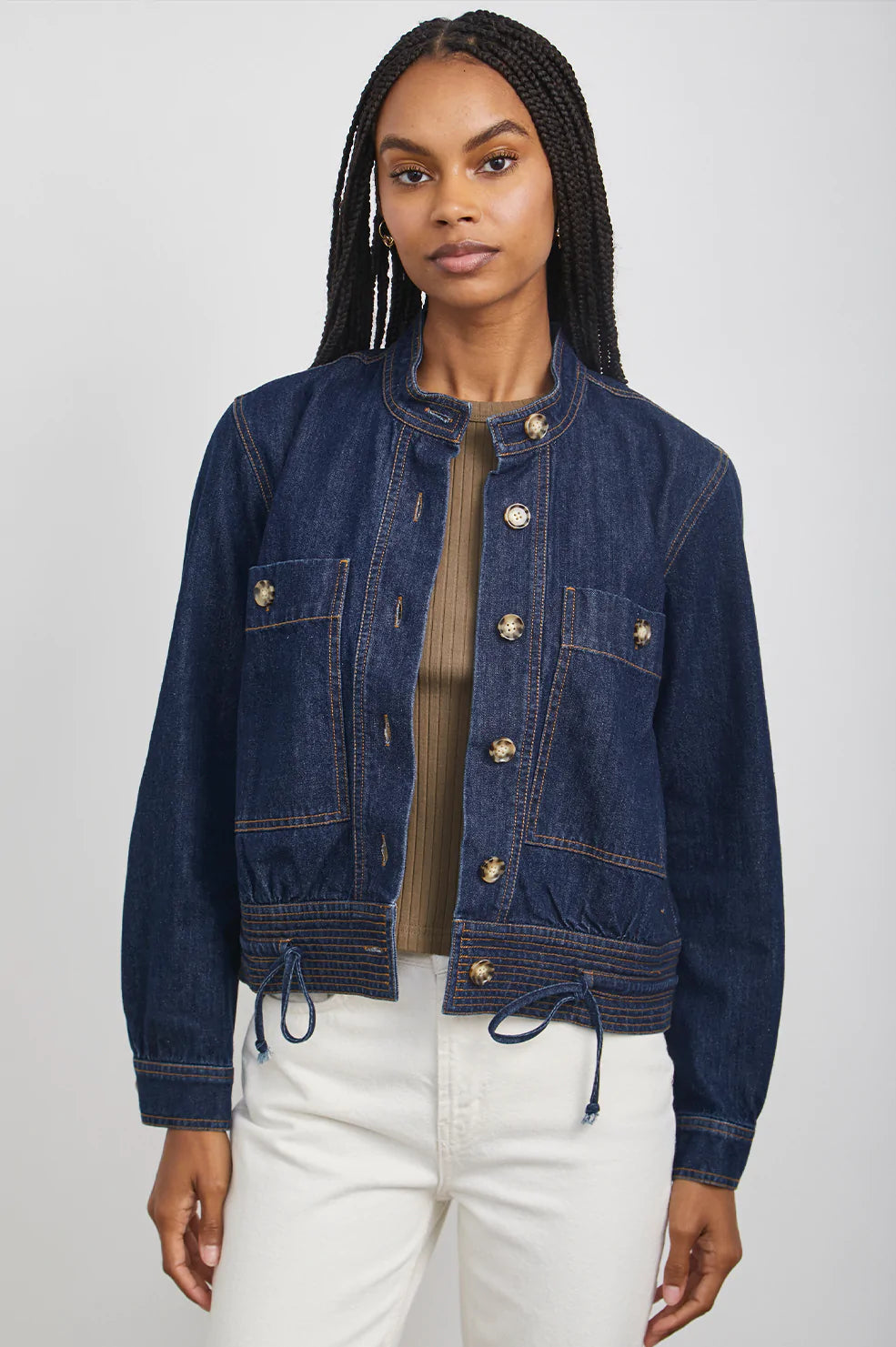 ALMA JACKET - RAW DENIM Mesh Jacket Canvas Jacket Denim Jacket