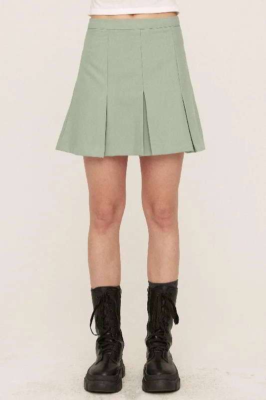Amelia Pleated Skirt denim skirt stylish