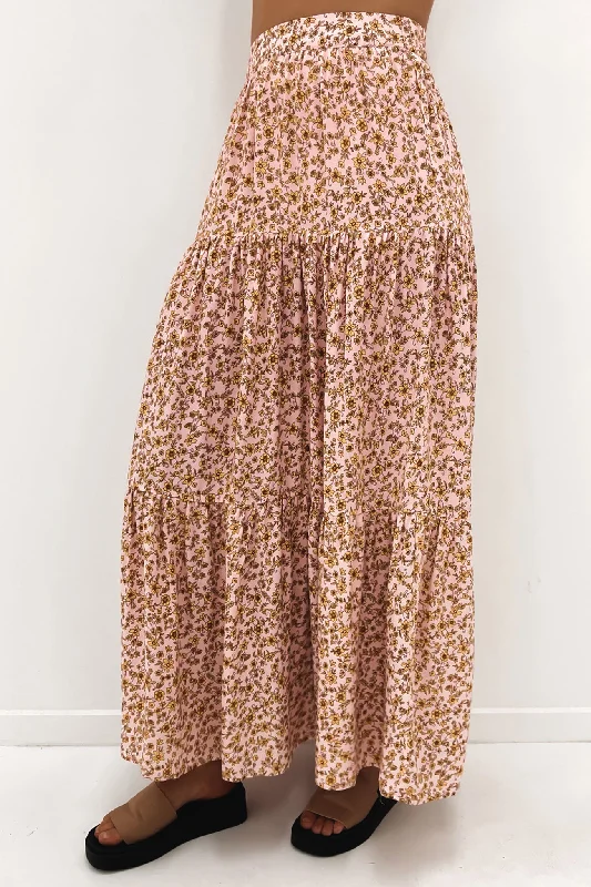 Camilla Floral Maxi Skirt Print velvet skirt luxury