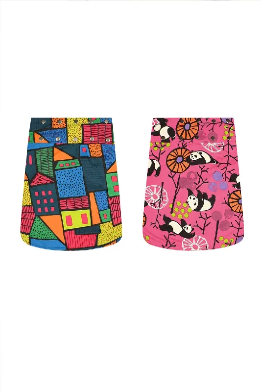 Aluula Short Reversible Button Skirt a-line skirt cut