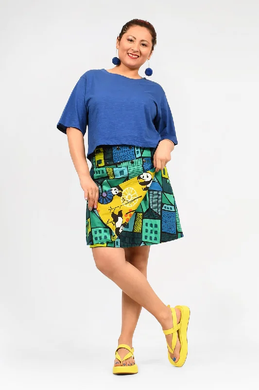 Aluula Short Reversible Button Skirt chiffon skirt flowing