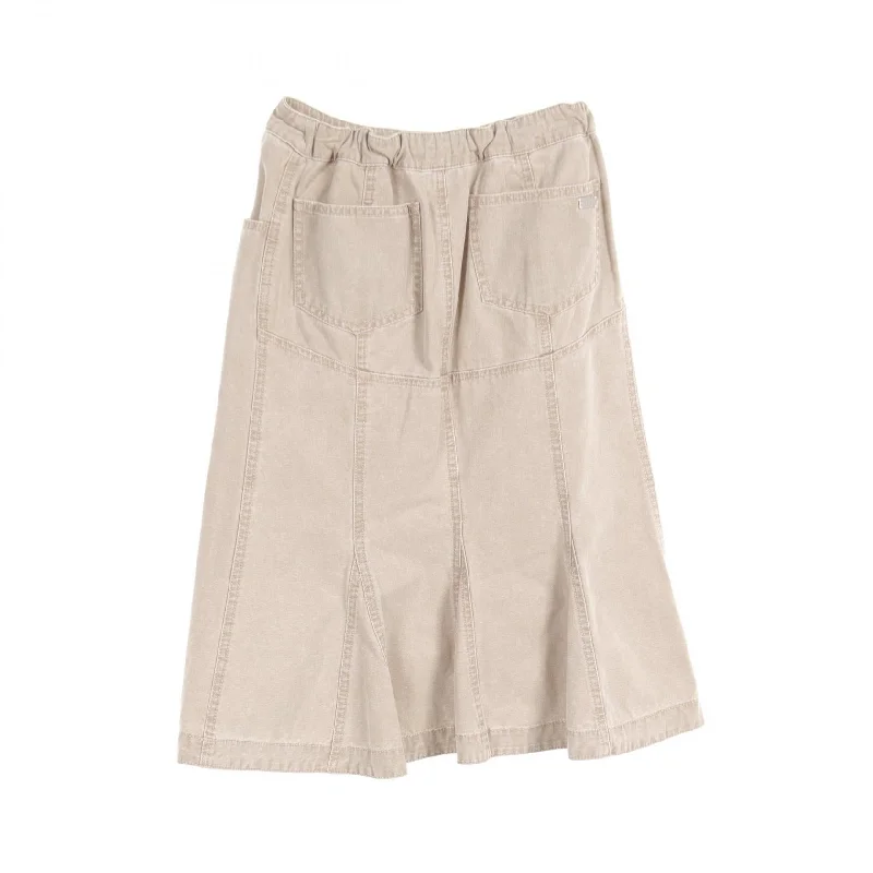Chanel Cotton Skirt Beige P20652V12066 silk skirt smooth