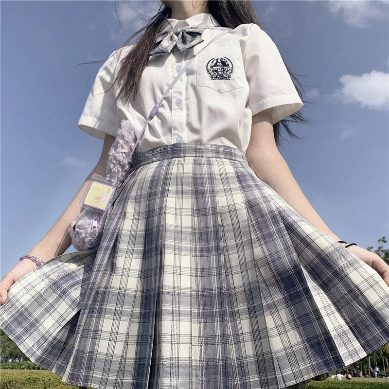 shirt + skirt + bow tie