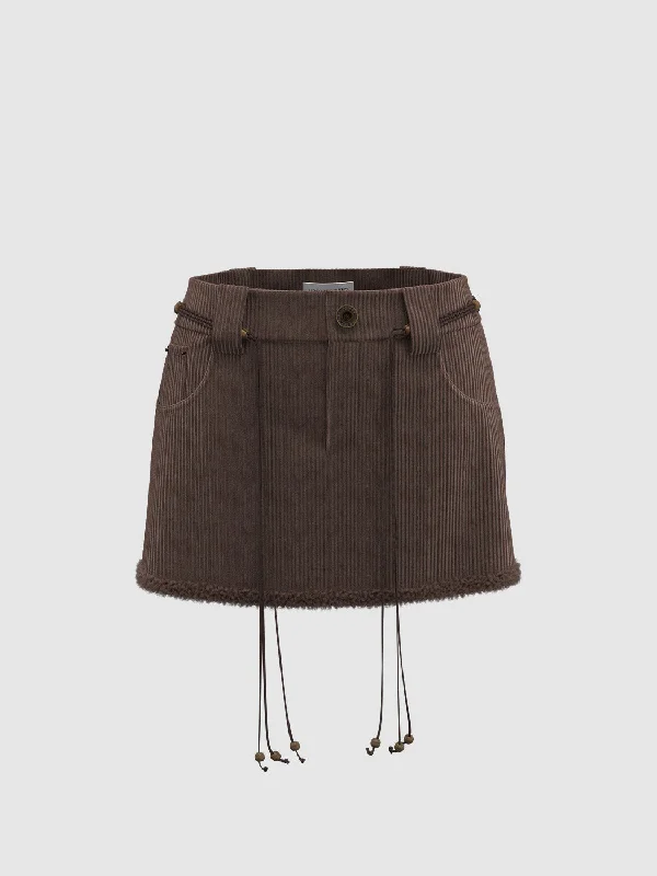 Corduroy A-Line Skirts summer skirt style