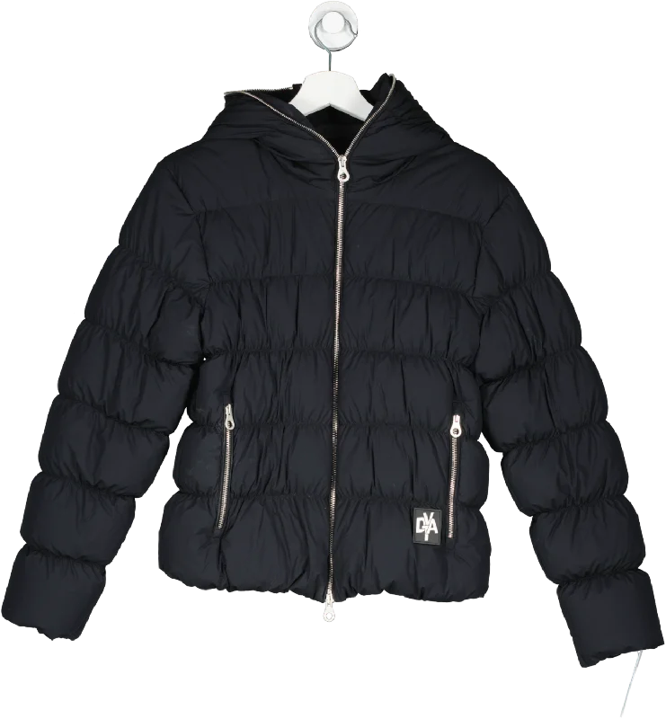 Duvetica Black Shell Jacket UK M Toggled Jacket Drawstring Jacket Belted Jacket
