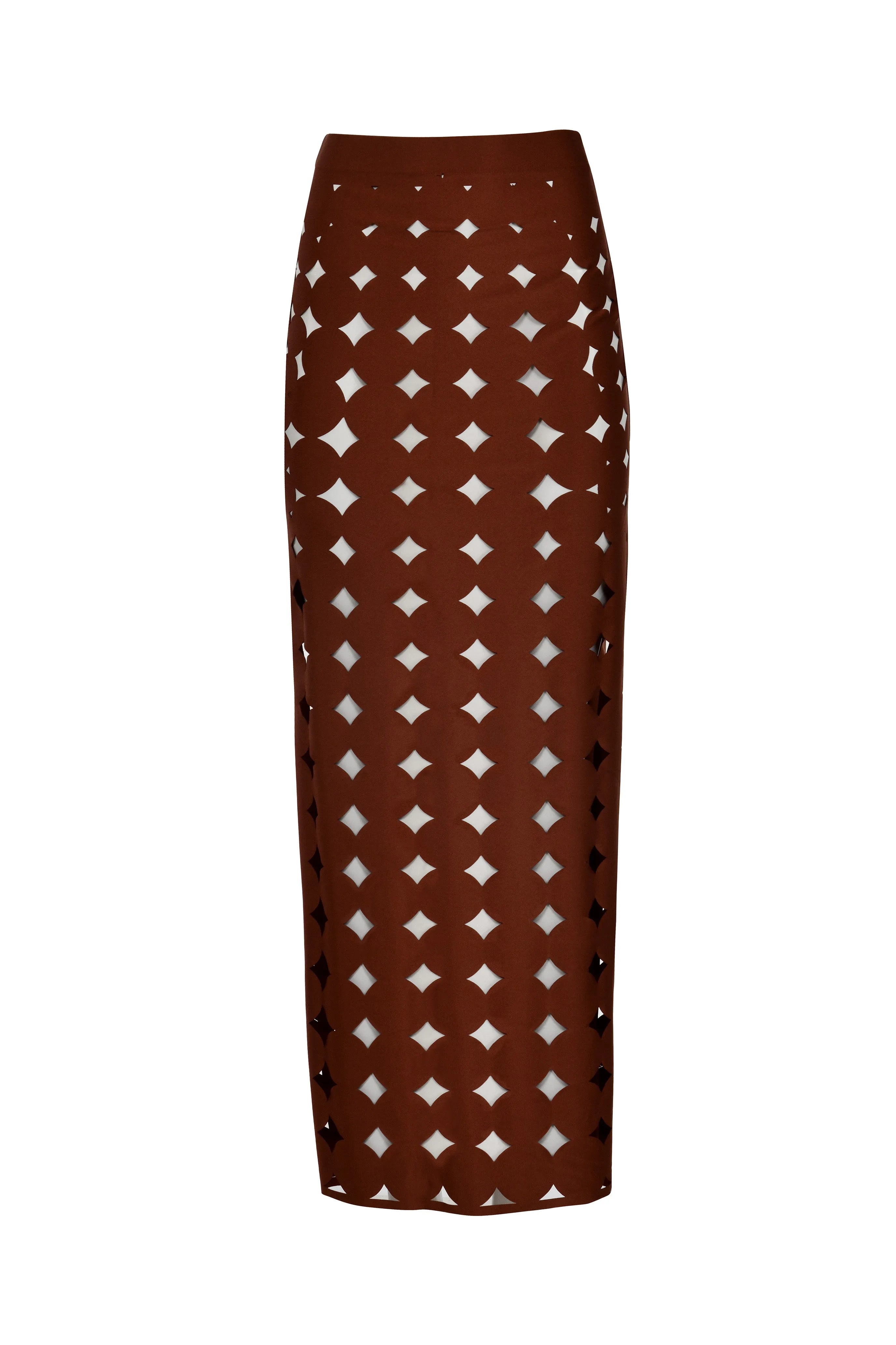 Eerie Skirt Crimson leather skirt bold