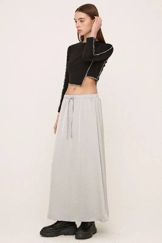 Elia Satin Maxi Skirt cashmere skirt fine