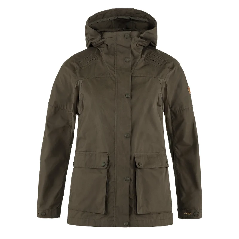 Fjallraven Womens Forest Hybrid Hooded Jacket Dark Olive Jacket Blazer Coat