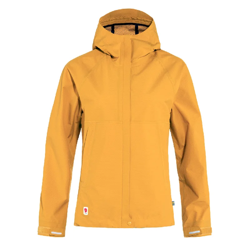 Fjallraven Womens HC Hydratic Trail Jacket Mustard Yellow Satin Jacket Silk Jacket Chiffon Jacket