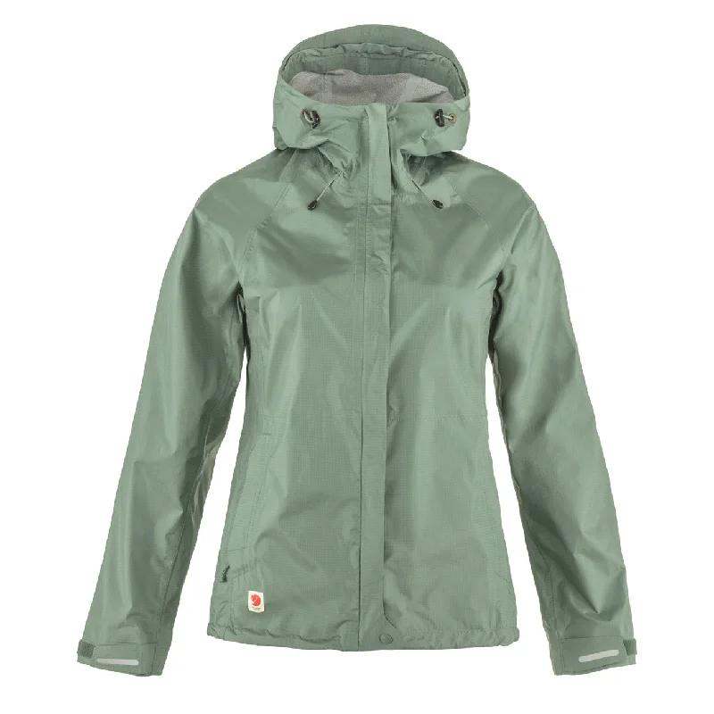Fjallraven Womens High Coast Womens Hydratic Jacket Patina Green A-Line Jacket Boat Neck Shawl Collar Fjallraven Womens High Coast Womens Hydratic Jacket Patina Green A-Line Jacket Boat Neck Shawl Collar