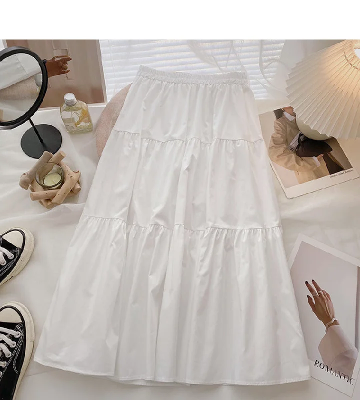 Foreign style slim design high waist elastic skirt 5817 chiffon skirt delicate