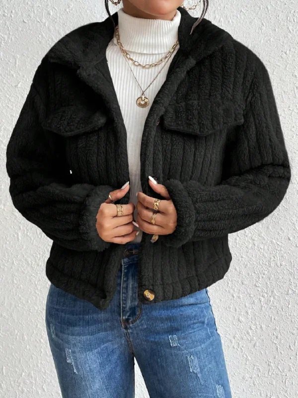 Fuzzy Button Up Collared Neck Jacket Collared Jacket Crew Neck Jacket Turtle Neck Jacket Fuzzy Button Up Collared Neck Jacket Collared Jacket Crew Neck Jacket Turtle Neck Jacket