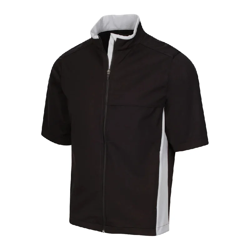 Greg Norman Mens Weatherknit Full-Zip Jacket - BLACK Cotton Jacket Linen Jacket Terry Jacket