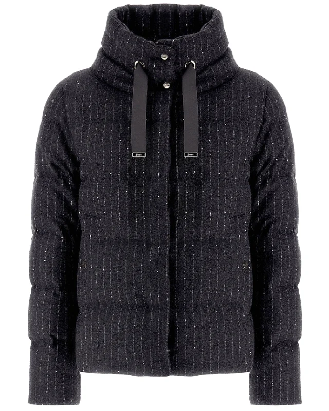 Anthracite Quilted Pinstripe Jacket Ribbed Jacket Pleated Jacket Ruffled Jacket