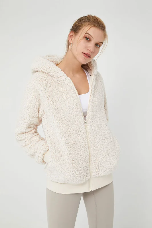 Hooded Sherpa Jacket Herringbone Jacket Houndstooth Jacket Plaid Jacket