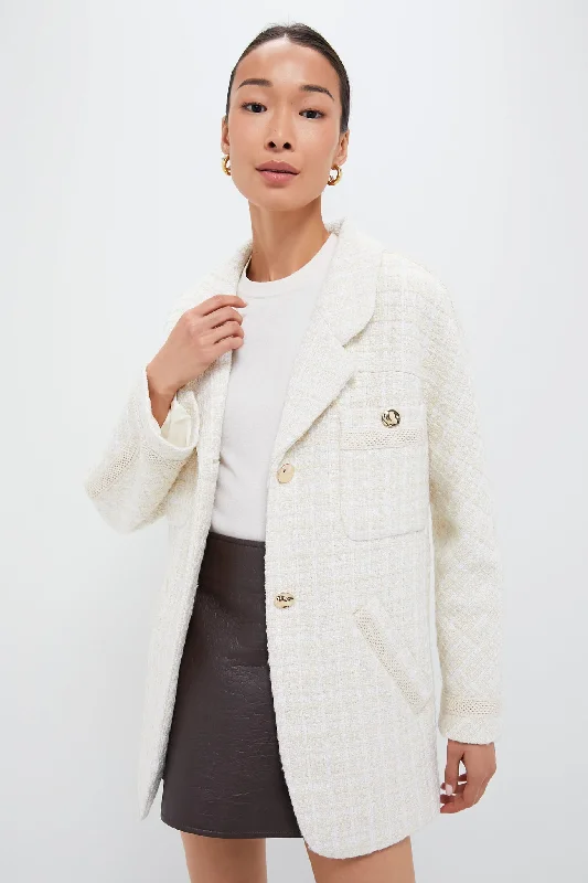 Ivory Tweed Renata Jacket Notch Collar Jacket Peter Pan Collar Jacket Cowl Neck Jacket Ivory Tweed Renata Jacket Notch Collar Jacket Peter Pan Collar Jacket Cowl Neck Jacket
