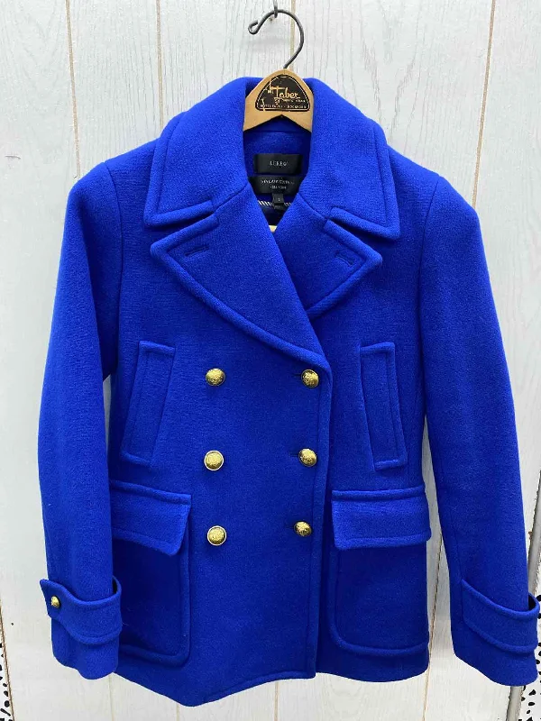 J Crew Blue Womens Size XS Jacket (Outdoor) Mesh Jacket Canvas Jacket Denim Jacket