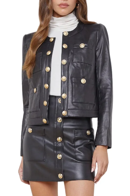 Jayde Leather Jacket Nylon Jacket Polyester Jacket Spandex Jacket