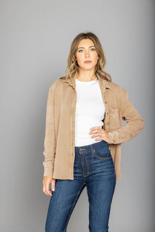 Kimes Ranch Womens Throw Shirt Khaki 100% Cotton Cotton Jacket Mesh Jacket Canvas Jacket Denim Jacket Kimes Ranch Womens Throw Shirt Khaki 100% Cotton Cotton Jacket Mesh Jacket Canvas Jacket Denim Jacket