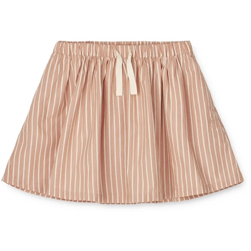 Liewood Padua Stripe Skirt Stripes Tuscany Rose/Creme De La Creme chiffon skirt lightweight