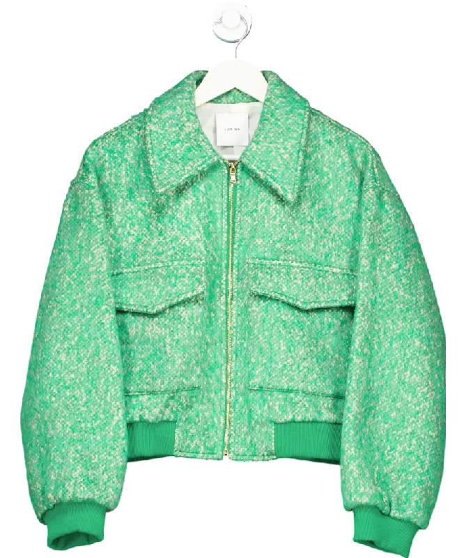 Lumina Green Zip Up Jacket UK M Elasticated Jacket Padded Jacket Insulated Jacket