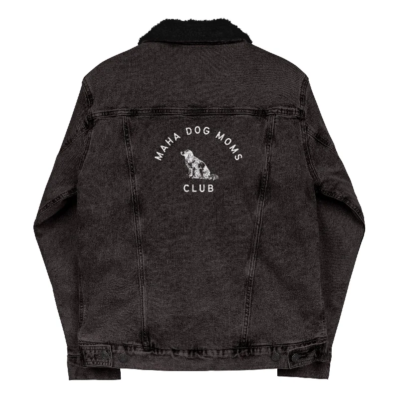 MAHA Dog Moms Club Embroidered Denim Sherpa Jacket Satin Jacket Silk Jacket Chiffon Jacket MAHA Dog Moms Club Embroidered Denim Sherpa Jacket Satin Jacket Silk Jacket Chiffon Jacket