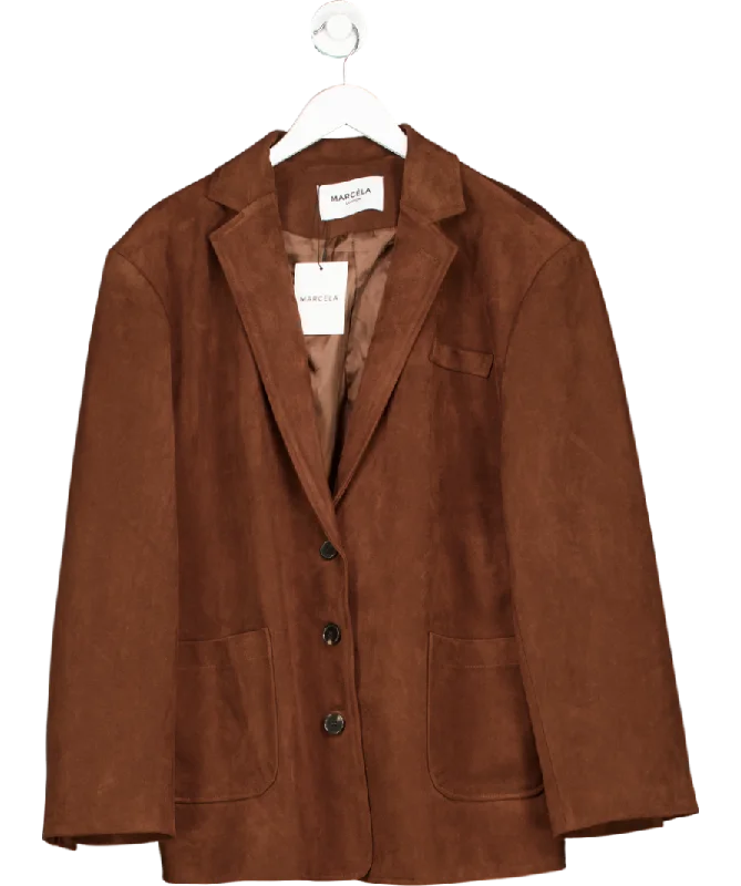 Marcela London Brown Vinn Oversized Faux Suede Jacket One Size Chenille Jacket Brocade Jacket Lace Jacket Marcela London Brown Vinn Oversized Faux Suede Jacket One Size Chenille Jacket Brocade Jacket Lace Jacket