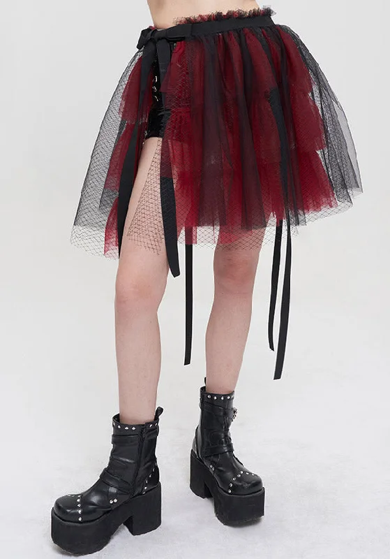 Medusa Punk [Black/Red] | FLARED SKIRT boho skirt vibe