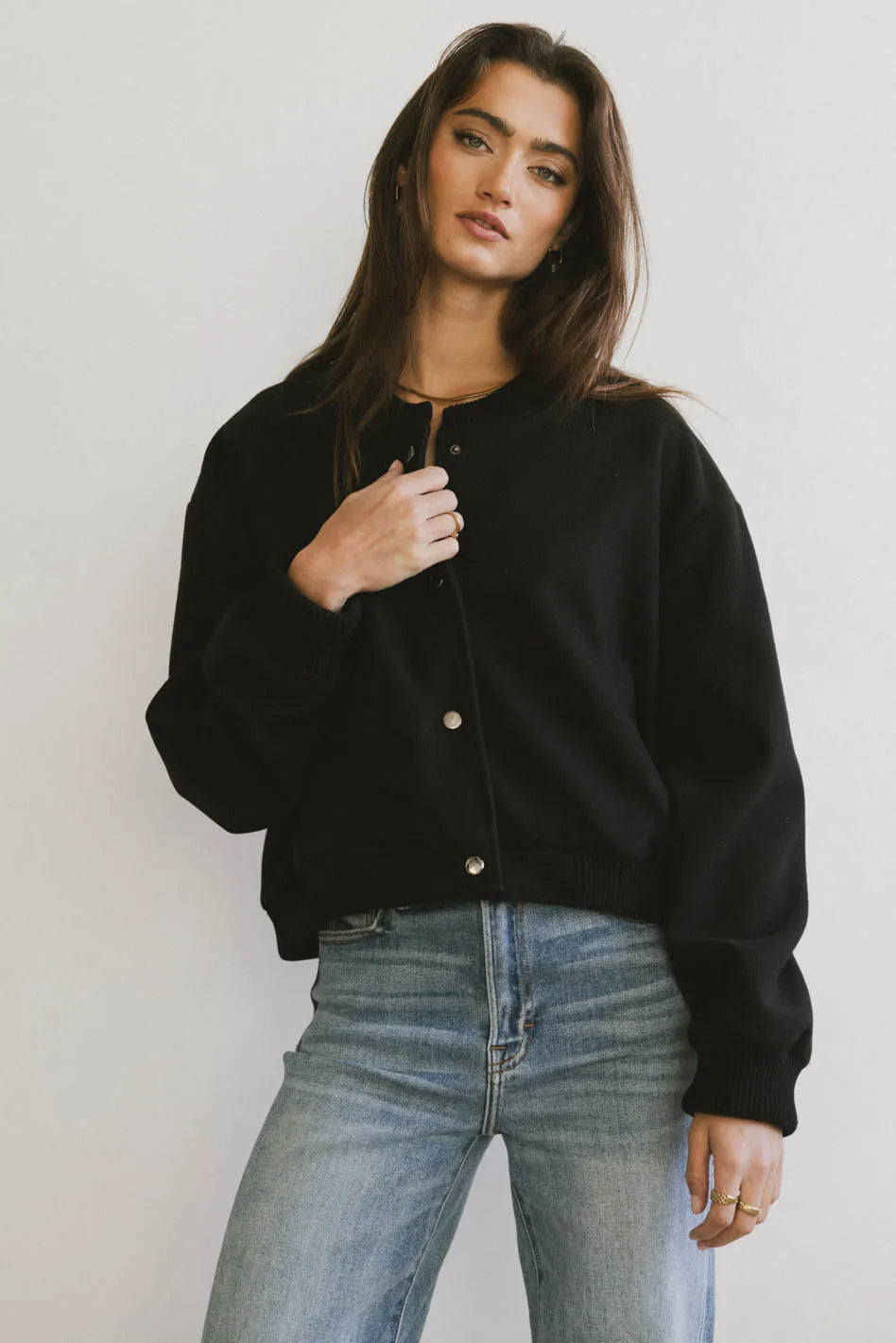 Molly Bomber Jacket in Black Quilted Jacket Puffer Jacket Insulated Jacket