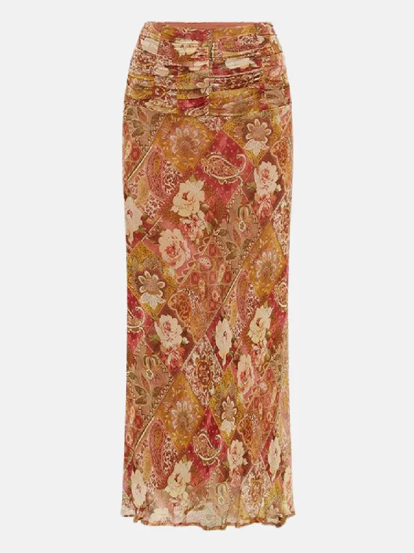 Morgan Print Skirt denim skirt fashionable