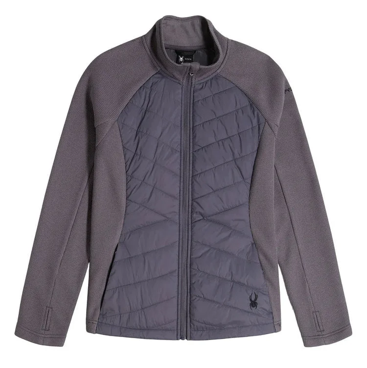 New Women's Spyder Nova Full-Zip Hybrid Jacket - Gray Size L MSP$149 V-Neck Jacket Boat Neck Jacket Square Neck Jacket New Women's Spyder Nova Full-Zip Hybrid Jacket - Gray Size L MSP$149 V-Neck Jacket Boat Neck Jacket Square Neck Jacket