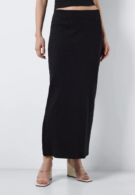Noisy May - Maya Hw Ankle Length Black - Skirt denim skirt classic