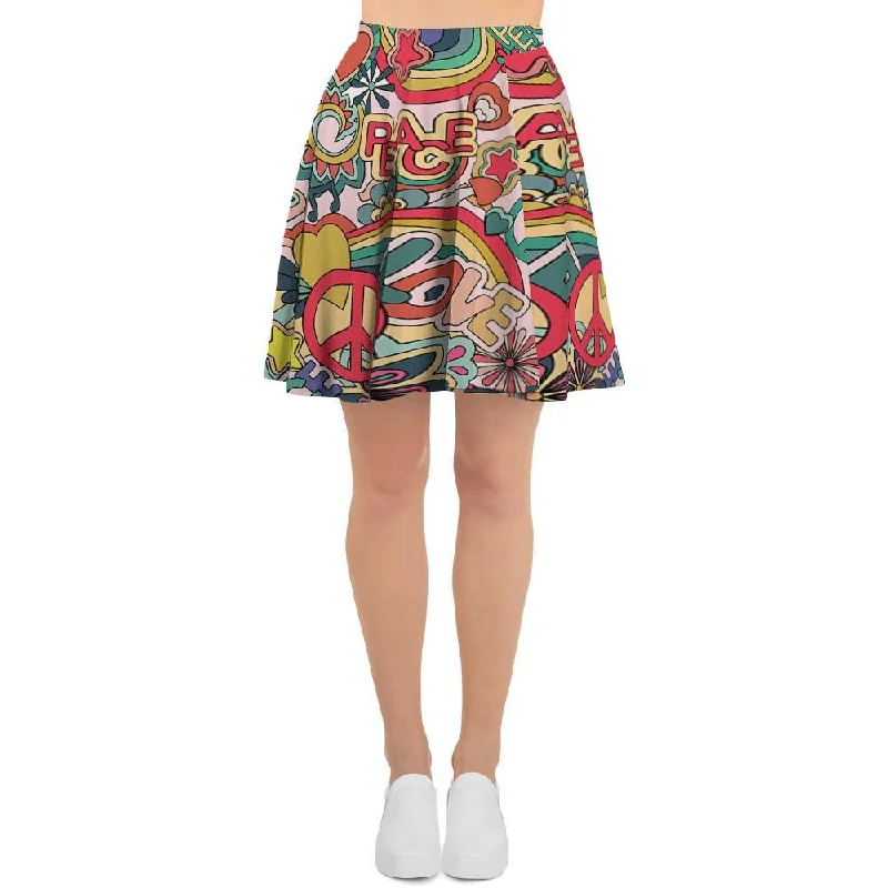 Retro Hippie Women's Skirt chiffon skirt delicate
