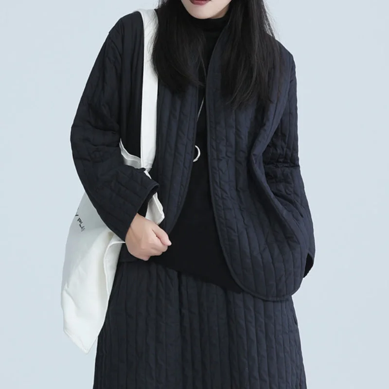 Retro Vertical Striped Asymmetric Thin Cotton Jacket Tiered Jacket Buttoned Jacket Zippered Jacket Retro Vertical Striped Asymmetric Thin Cotton Jacket Tiered Jacket Buttoned Jacket Zippered Jacket