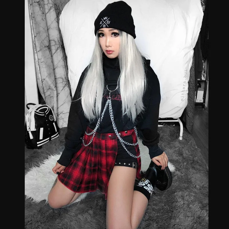 Sexy plaid high waist skirt yv40725 seamless skirt comfort