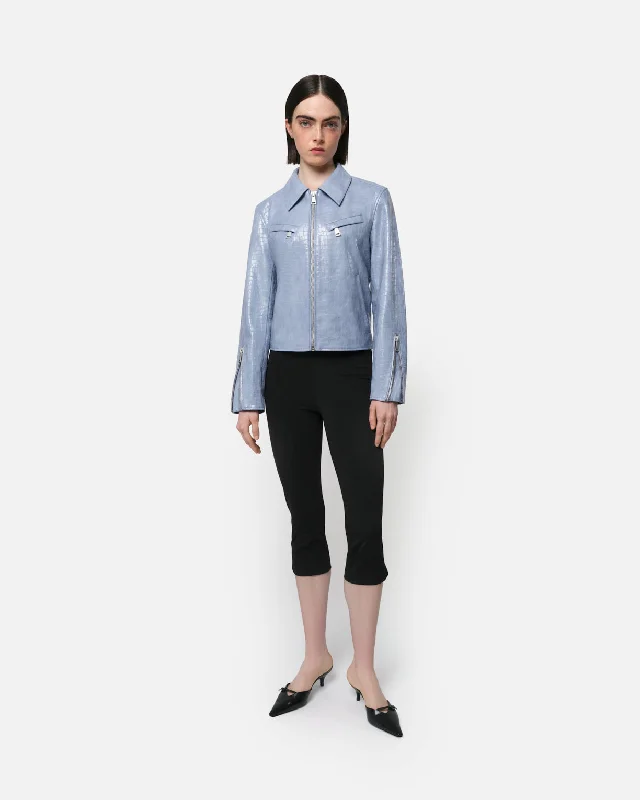 Shay Jacket Dusty Blue Striped Jacket Polka Dot Jacket Floral Jacket