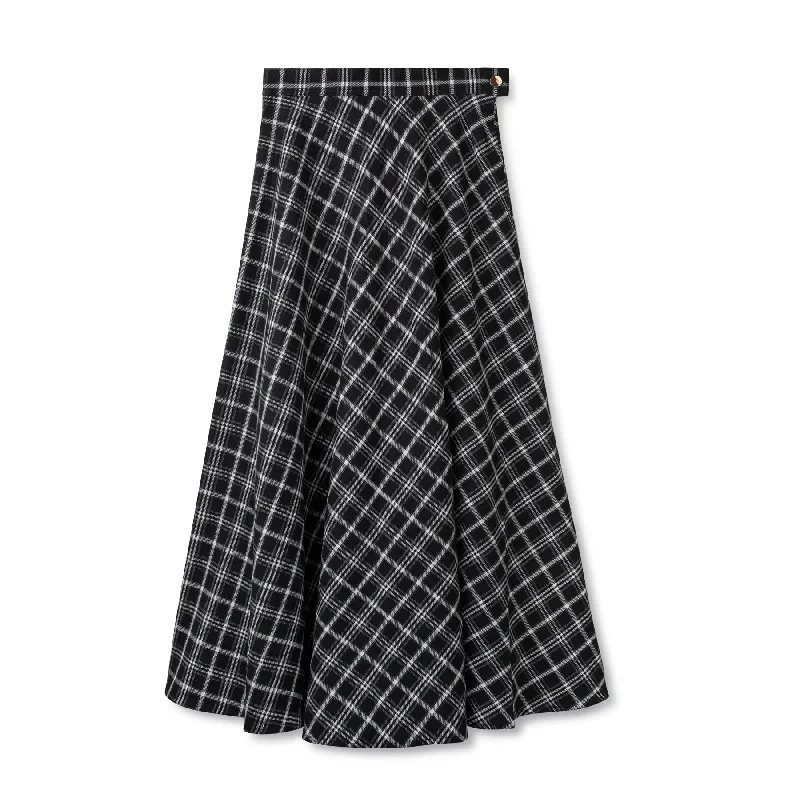 Signature Circle Skirt IN: Black and White Plaid tulle skirt dreamy