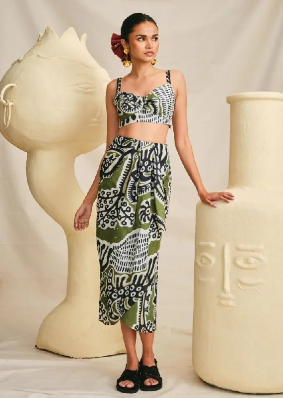 Sohrai Draped Skirt cashmere skirt plush