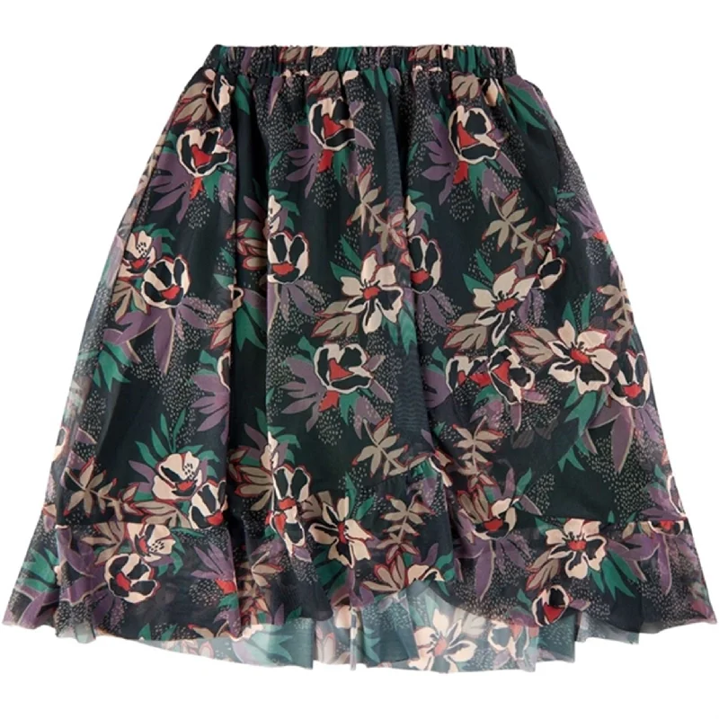 The New Aop Floral Enna Skirt linen skirt light