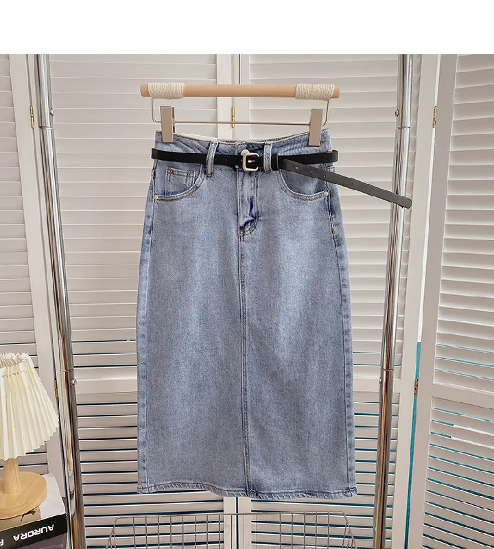 Versatile port style high waist split skirt  5820 lightweight skirt design