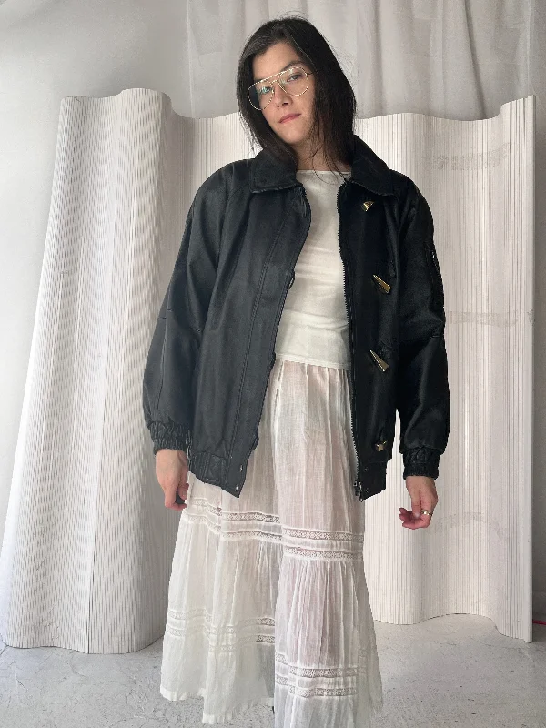 Vintage Greg Bell Bomber Jacket Zippered Jacket Buttoned Jacket Snapped Jacket