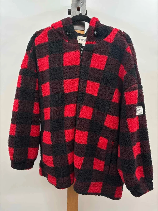 Wall Flower Women's Size 1X Red Plaid Jacket Jersey Jacket Tulle Jacket Batik Jacket Wall Flower Women's Size 1X Red Plaid Jacket Jersey Jacket Tulle Jacket Batik Jacket